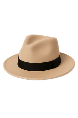 Beige Fedora Hat